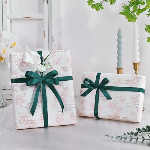 Image of Double Face Teal Satin Ribbon 1 /2 inch X 50 Yards Polyester Teal Ribbon for Gift Wrapping Very Suitable for Weddings Party Invitation Decorations and More