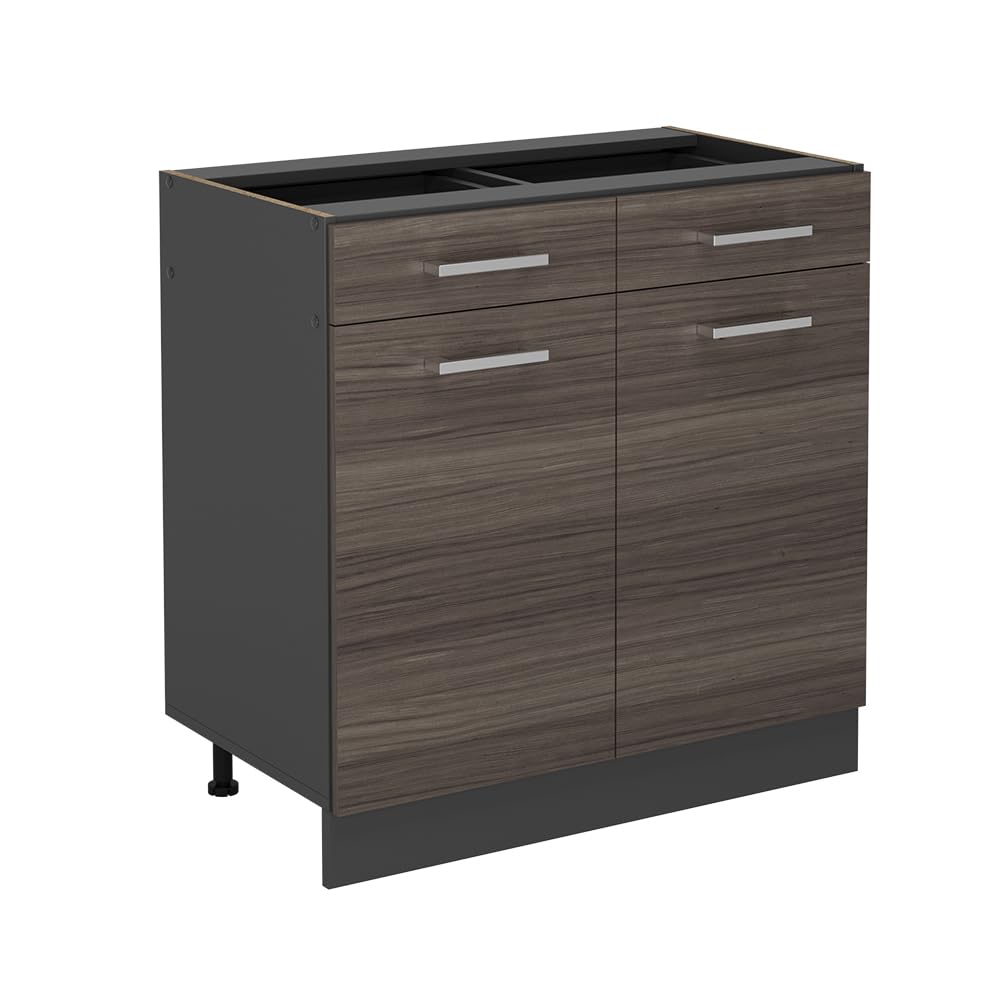 Vicco Kitchen base cabinet Raul, Noble gray, 80 cm without worktop, for flexible combination within modular kitchen systems โ image 1