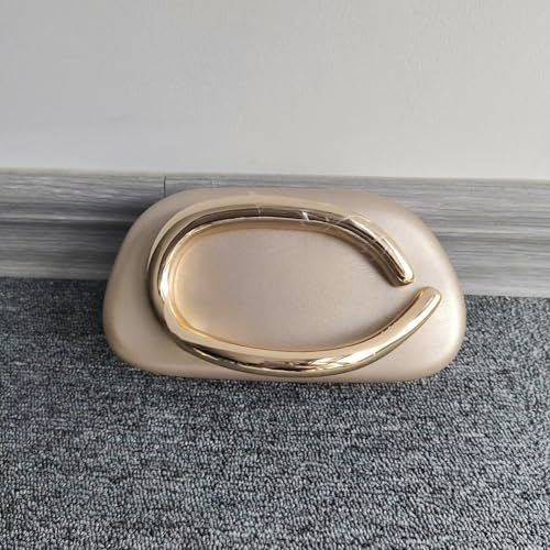 Image of Acrylic Clutch Purse for Women Classic Round Acrylic Evening Handbag Vintage Metal Handlebars Bag for Wedding Party Prom