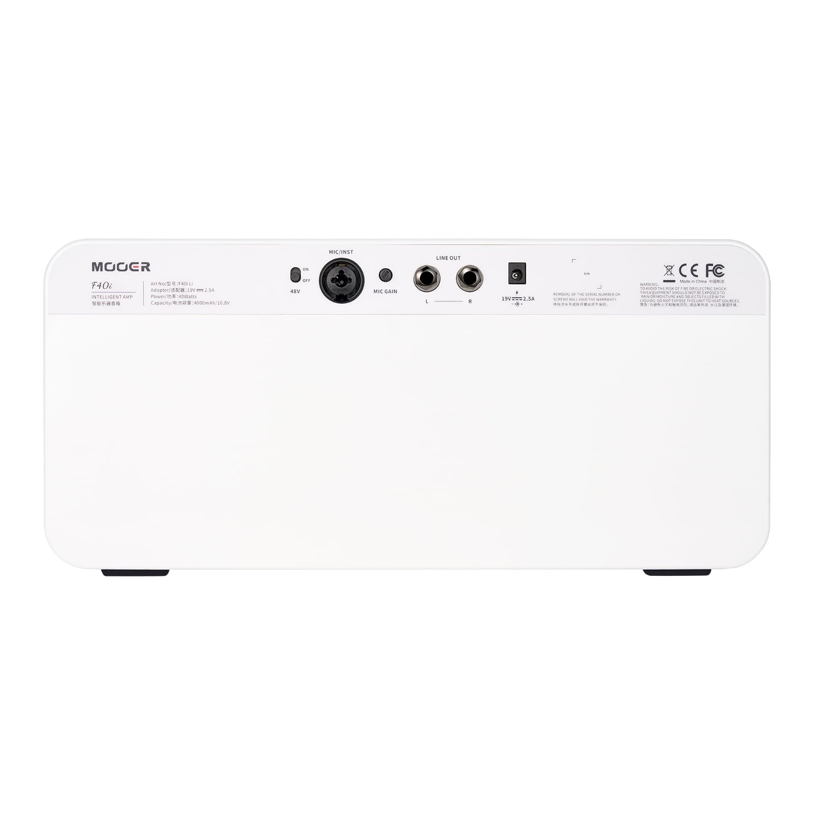 Mooer F40i - Guitar Combo, 40 W, Color Blanco