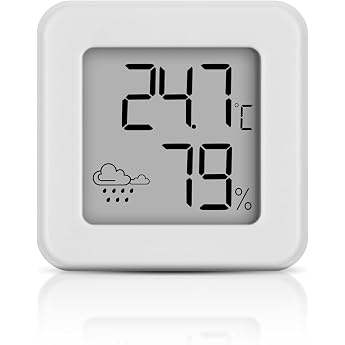 Digital Mini Thermometer Hygrometer Indoor Humidity Meter Room Temperature Monitor and Humidity Meter Temperature and Humidity Meter White-1 Piece