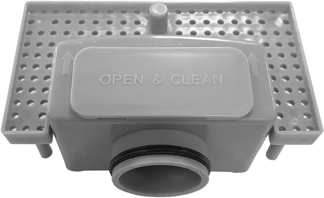 Canaleta de Ducha Rectangular de Acero Inoxidable Ultra Plana Medida 100cm - Modelo R4 Desagüe de Borde Griego plateado