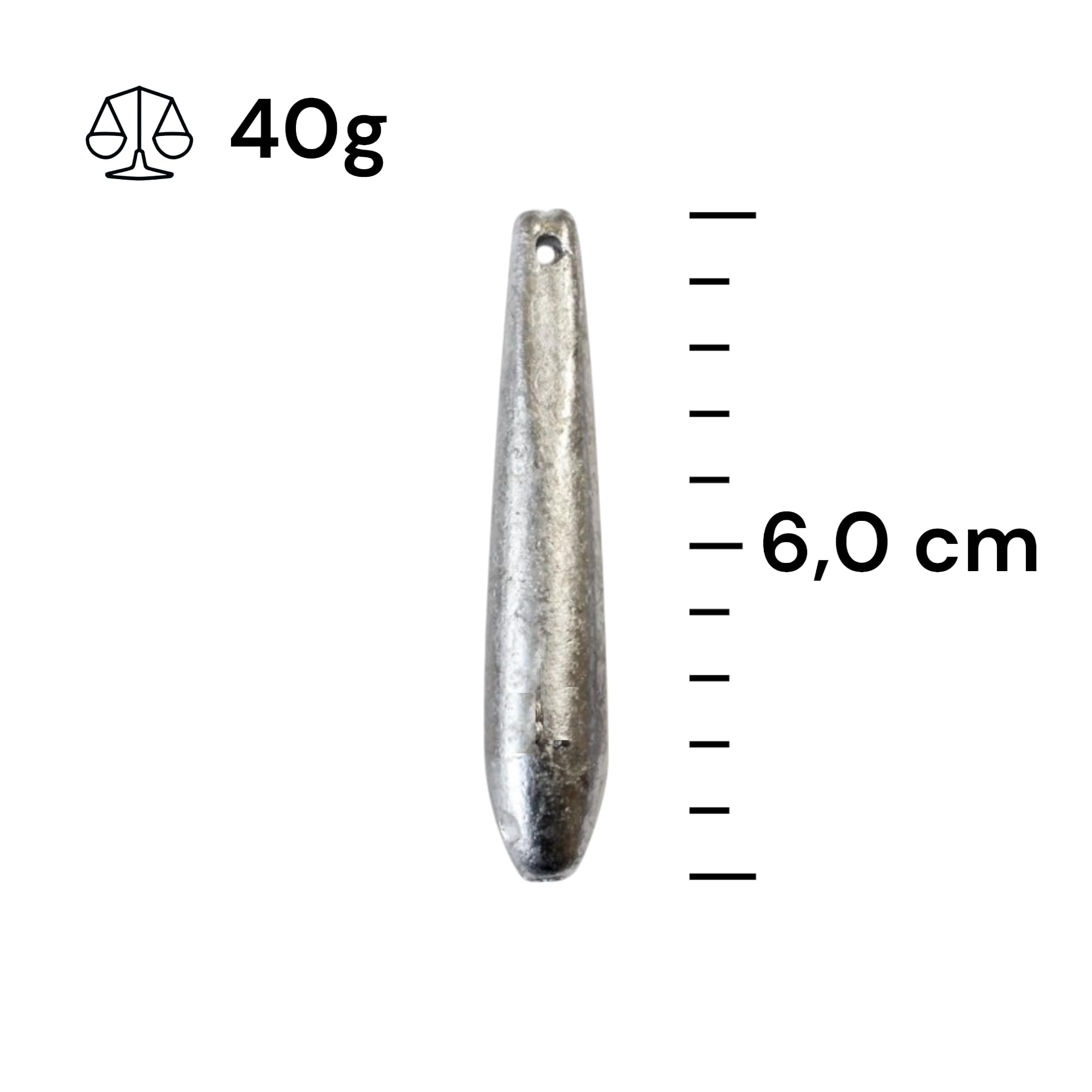 Drop Shot ołów do Sabiki 10 x 40 g – śledź i makrela Bleie – kształt kropli Dropshot – wędkarstwo morskie – zestaw sportowy z wodą słodką i słoną – ciężarki wędkarskie – ciężarki