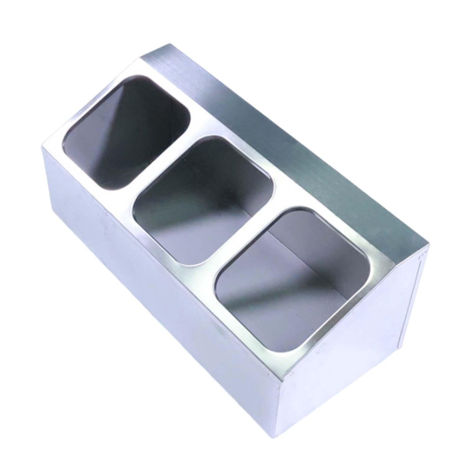 Étagère à Épices Plateau Condiment Compartiment INOX Multi-usages Rangement Ingrédients Adapté Bar Cuisine Préparation Buffet
