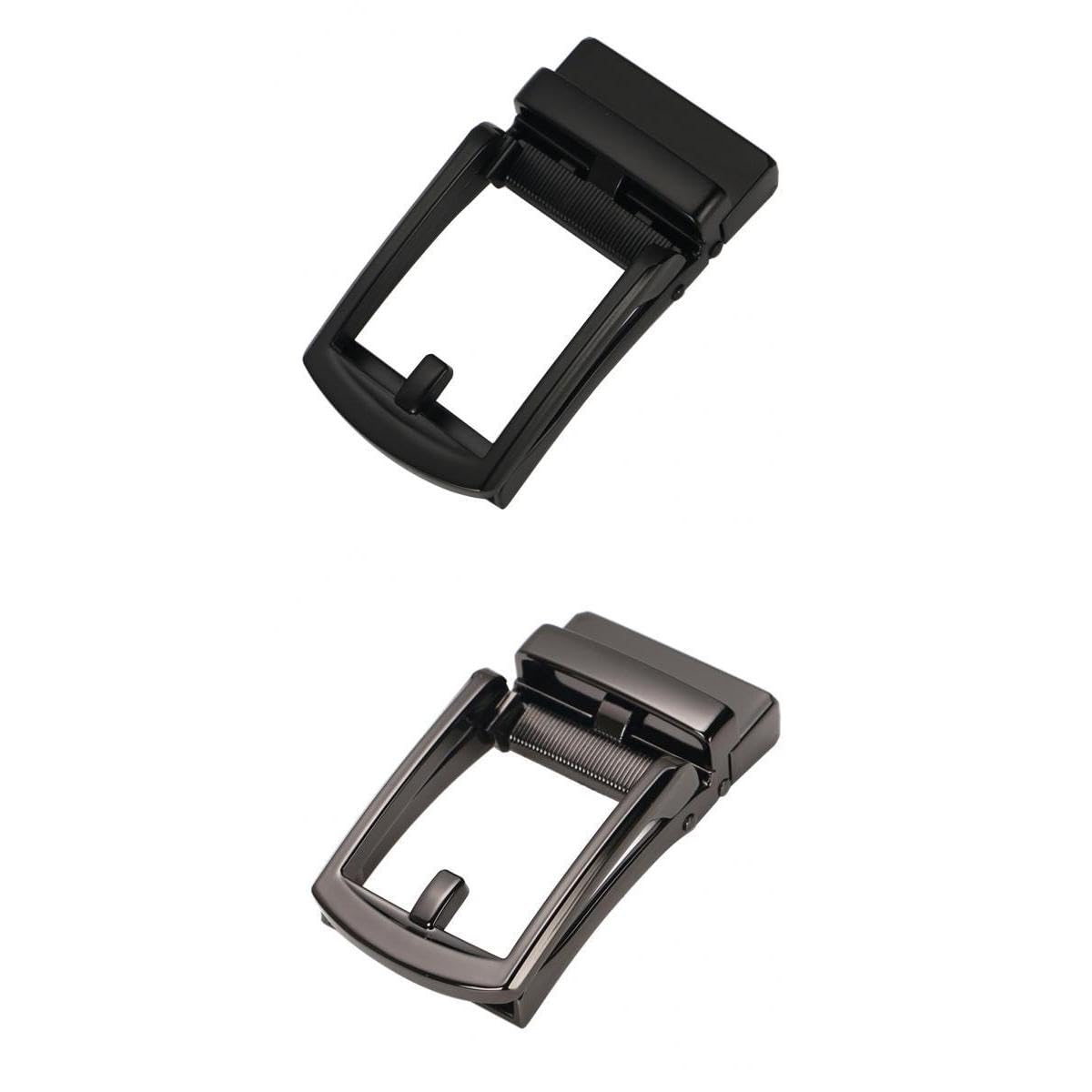 2Pcs Automatic Belt Buckle Alloy Polished Business Casual Ratchet Buckles| Premium | Elegant | Adjustable-image-49