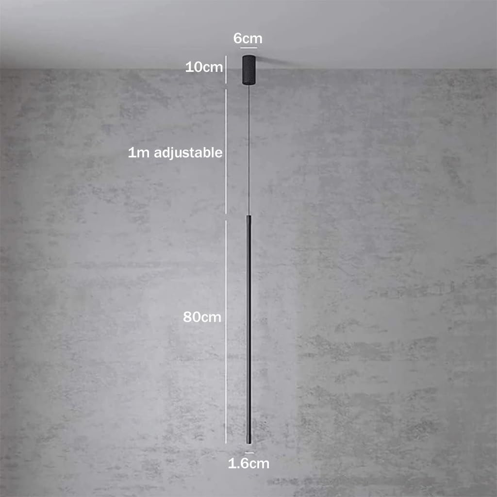 Lampa wisząca czarna liniowa długa rurka nowoczesna minimalistyczna lampa wisząca Led oprawa sufitowa typu Downlight żyrandol oprawa oświetleniowa do sypialni nocna dekoracja ścienna do telewizora (C