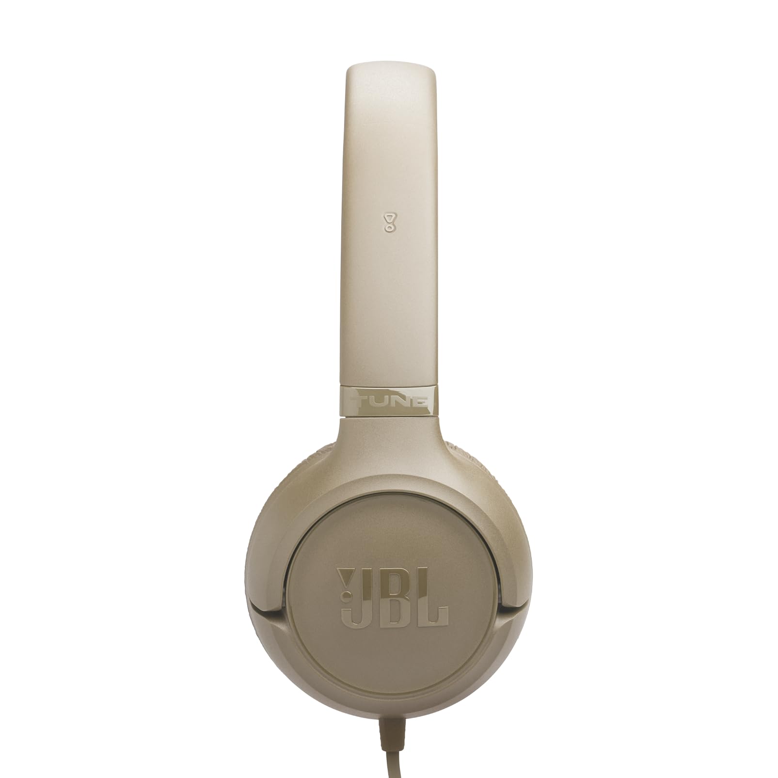 JBL Tune 530 C, Casque Filaire Supra-Auriculaire, Beige | Confortable, avec Micro, Son JBL Pure Bass, connectivité USB-C, Préréglages EQ, Design Pliable et Câble Anti-Nœuds