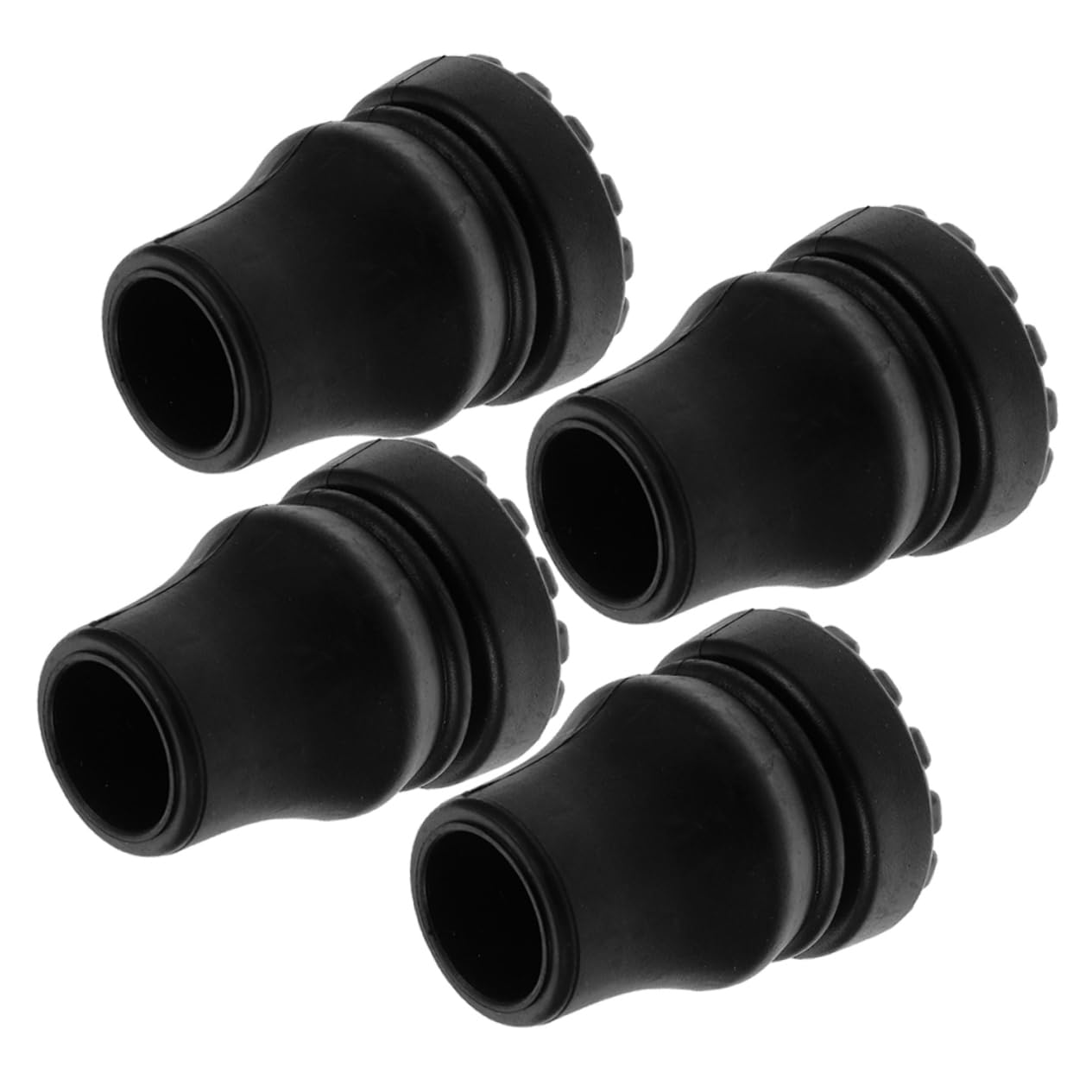 UTHCLO 4-Pack Anti-Slip Cane Tips Walking Stick Tips Replacement for Crutches No-Tool Installation for Outdoor Use