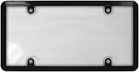 Custom Accessories 90060 Clear License Plate Cover & Black Frame - Universal Fit, UV-Resistant Protector