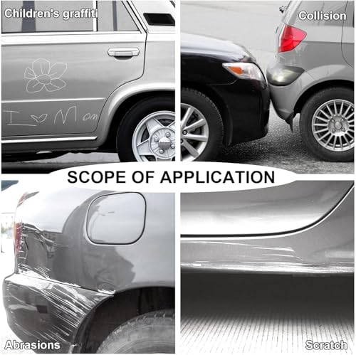 Image of Car Scratch Remover Touch Up Paint Pen Automotive Car Paint Pen 2 In 1 Car Paint Scratch Repair for Deep Scratches Special-Purpose Car Paint (Grey)