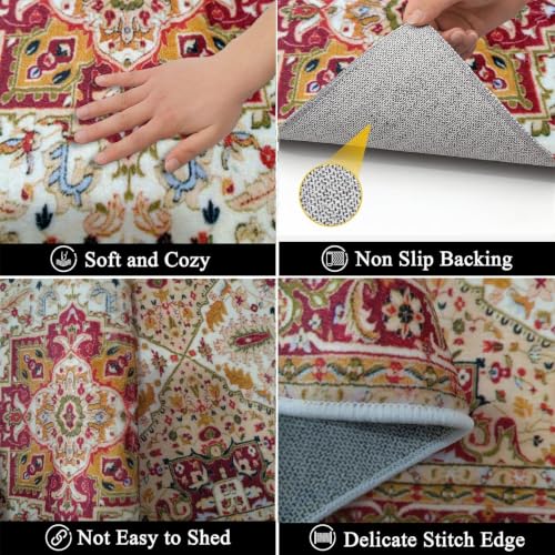 Apioiqa Gold Vintage Kitchen Rugs Sets of 3 Non Slip Boho Kitchen Mats by Apioiqa - Used condition - Image 7