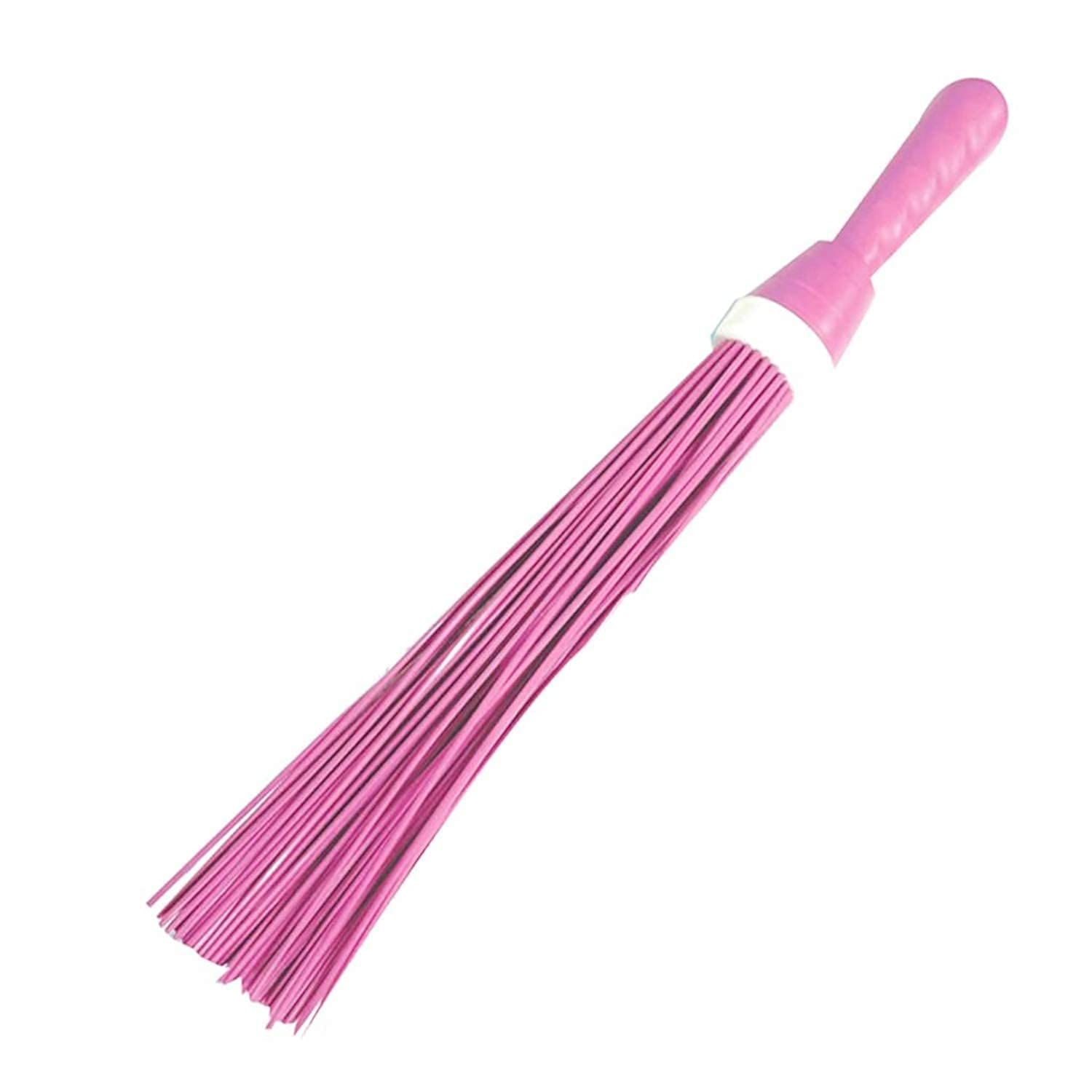 Crystal Kharata/Plastic Stick Broom/Jhadu for Home and Bathroom Cleaning, Assorted, Hard Floor