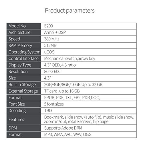 Varadyle BK-4304 Electronic Paper Book Reader 4.3-Inch Ink Screen Ebook Waterproof E-Book Reader 4G 800 x 600 - Image 8