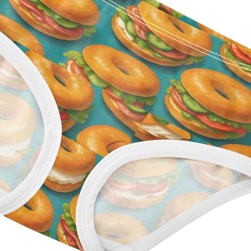 Joisal Cotton Toddler Underwear Floral Colorful Hamburger Little Girl Panties Fun Undies Kids Briefs 2t4