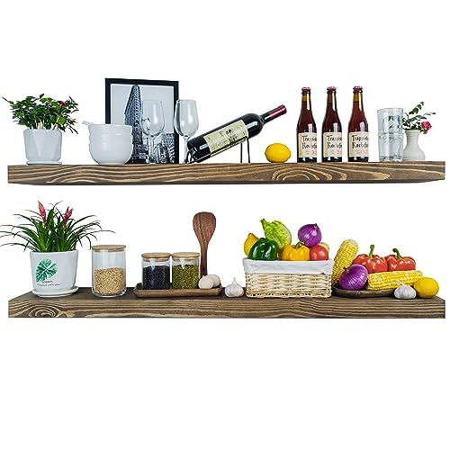 XWNE Rusitc Floating Shelves 48 inch Long 8 