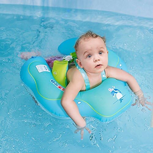 Efforty Inflatable Pool Float with Backrest and Strap Baby Waist Inflatable Floats Swimming Pool Toys for 2 to 6 Years Old,Swimming Floaties Swim Ring Children Seat Boat Float