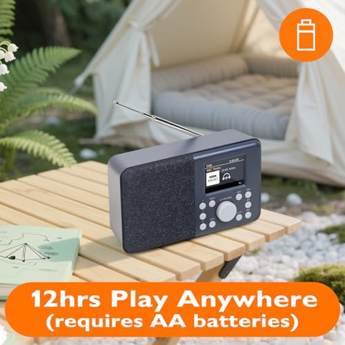 Radio numérique portable DAB/DAB+ et FM MD3 couleur charbon