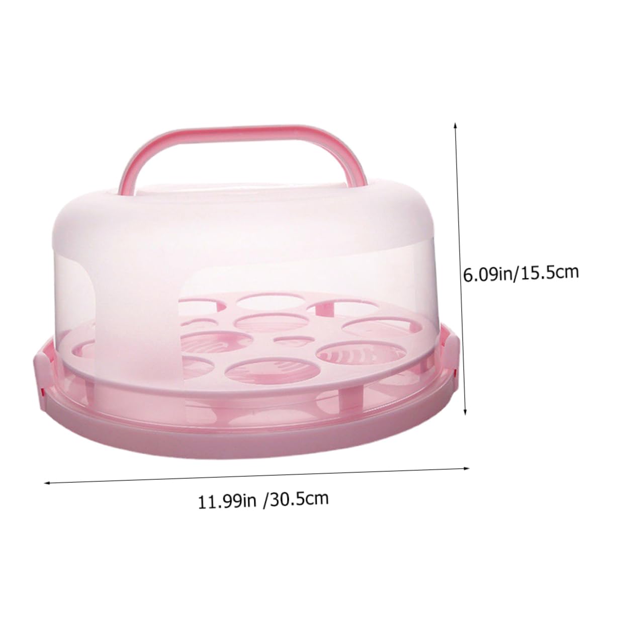 ABOOFAN 10 Inch Lidded Cake Carrier Box Portable Storage for Birthday Cake Cupcake Holder Decorative Dessert Box