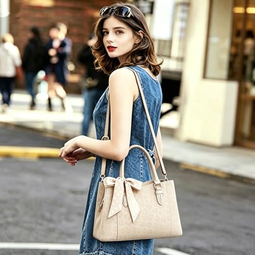 Image of Medium Satchel Handbag Shoulder Crossbody Purse Top handle Hobo bags for Women