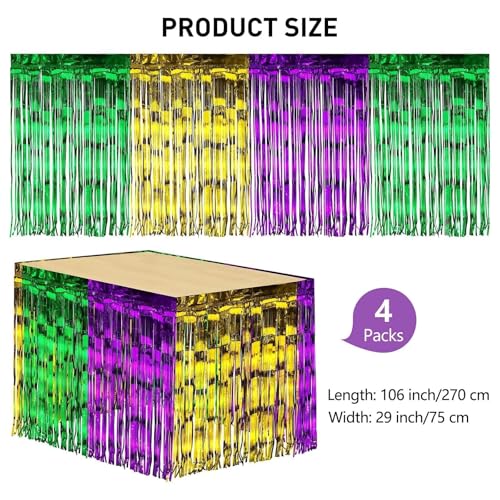 Jupes de table or vert violet pour célébrer le Carnaval en couleur - 3