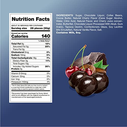 Dark Chocolate Coffee Beans, Cherry-Flavored Dark Chocolate, Gourmet Candy, 2 Pound Bag #TOP5