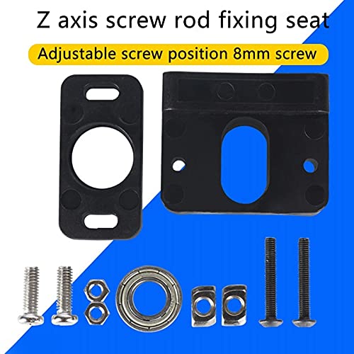 Lysee 3D Printer Parts & Accessories - Z Axis Lead Screw Fixing Block Aluminum Block 3D Printer Lead Screw Fix Mount for Z5 Z6 Z8 Z10 Z-Rod Bearing Holder