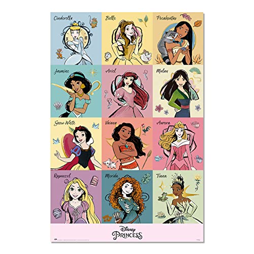 Grupo Erik - Poster Disney princess brush strokes - Deco Maison, Decoration Murale, Affiche Décorative