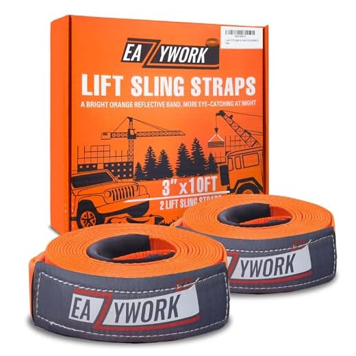 Heavy Duty Lifting Sling Strap Set