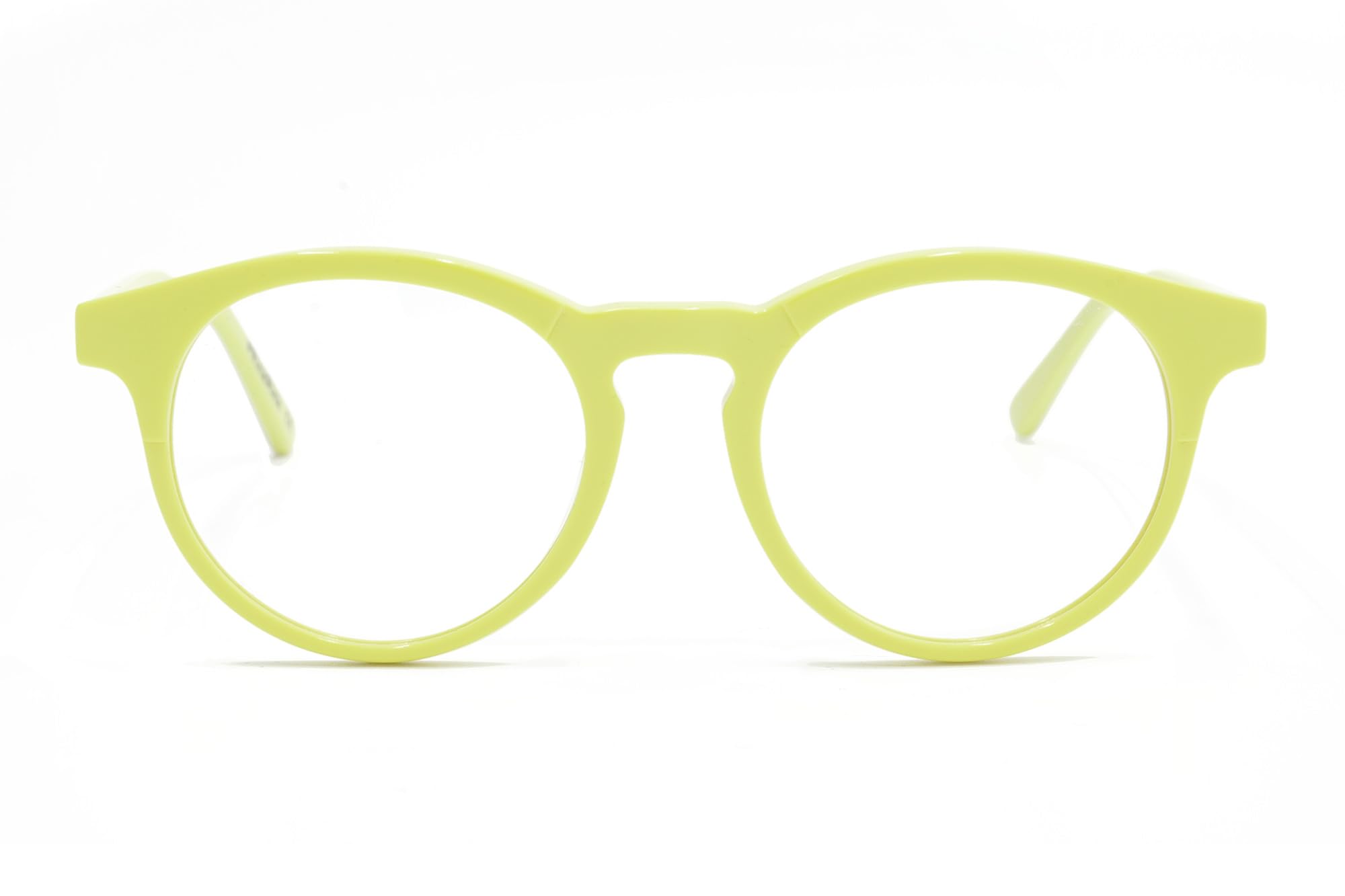 Goodbye, Rita. - Occhiali da Vista per Uomo e Donna - Collezione Round - Modello 4 - Prodotti in Acetato - Occhiali Non Graduati - Giallo con Motivo Colorato - 140 x 50 mm