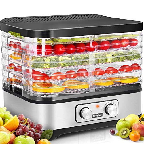 Food Dehydrator Machine, Fruit Dehydrators with 5-Tray, for Beef Jerky, Herbs, Fruit Leather