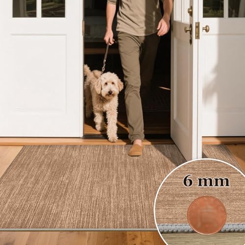 Tapis de sol pour cuisine devant evier tapis passage marron
