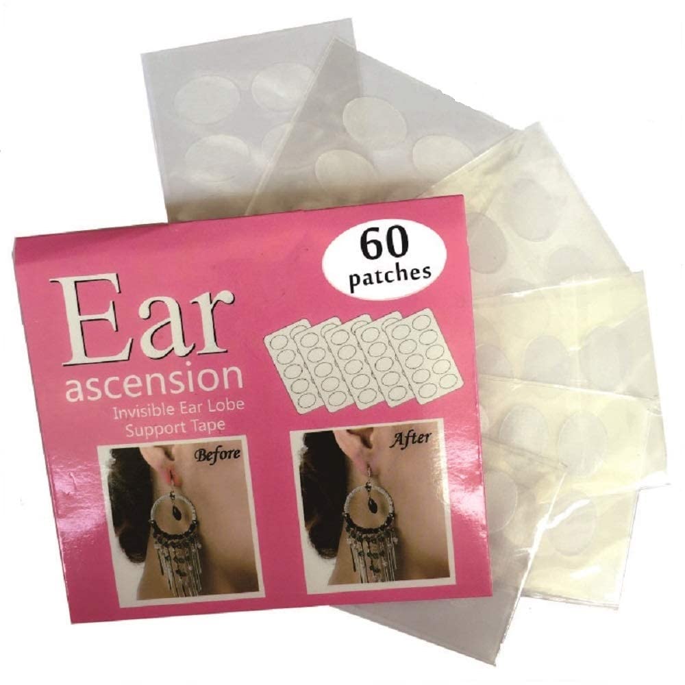 AddGrip Invisible Ear Support Tape, EarLobe support patches for heavy earrings, ear sticker for heavy earrings, ear lifts for earrings , ear stopper for earring, earring support for heavy earrings (60 patches) (B0BXLGPY1Z) Amazon Price History, Amazon Price Tracker