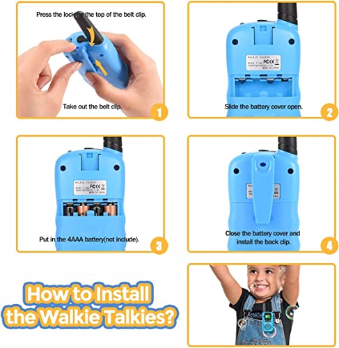 Toy zee Walkie Talkie Kids, Toys for 3-12 Years Old Boys Girls 8 Channels 2 Way Radio with VOX Function & LED Flashlight 3 Miles Range for Outside Adventures, Camping, Hiking - Image 6