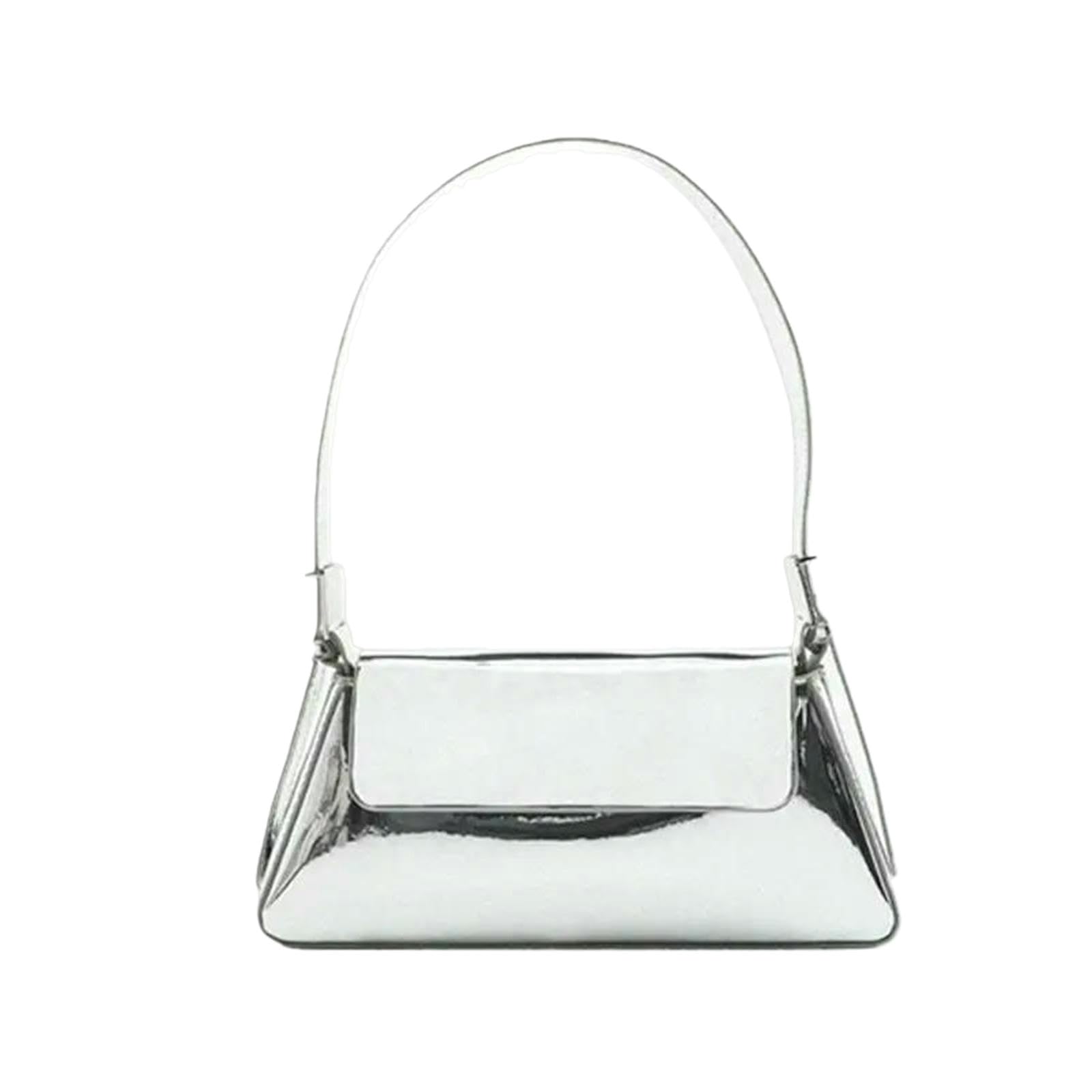 Borsa Donna A Spalla Semplice Ufficio Signora-Silver