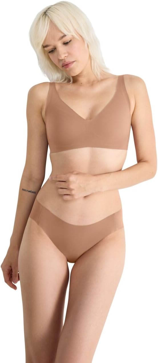 Sloggi Zero Feel Soft Bra Non Wired Soft Cup Hook & Eye Bra Seamless Lingerie