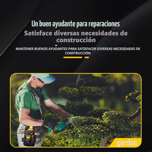 Miniatura 4 de Bwnbvios Bolsa De Herramientas De Lona Con Cinturón De Nailon Ajustable, Resistente Y Profesional, Para Electricistas, Técnicos, Color Negro