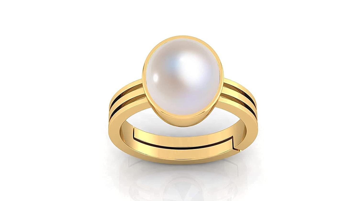 Certified Pearl 8.25 Ratti Natural Pearl Gemstone Original Certified moti Adjustable panchhdhaatu Silver Ring for Men and Women-image-19