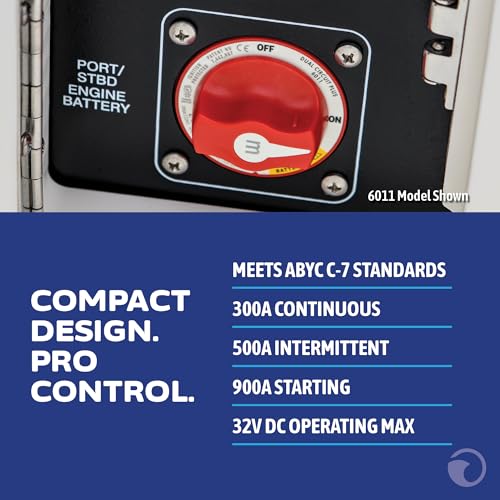 Image of Blue Sea Systems 3‑Position Mini Battery Switch, Black, 6008200 m‑Series