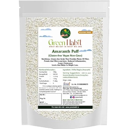 GreenHabit Amaranth Puff Rajgira Puff 200gm
