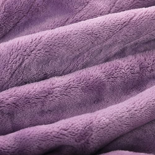 Electric Heated Blanket Full Size 72"x84", Cozy Large Oversized, 5 Heating Levels & 10 Hours Auto Off, Cozy for Bed, Sofa, & Office, Machine Washable, Purple