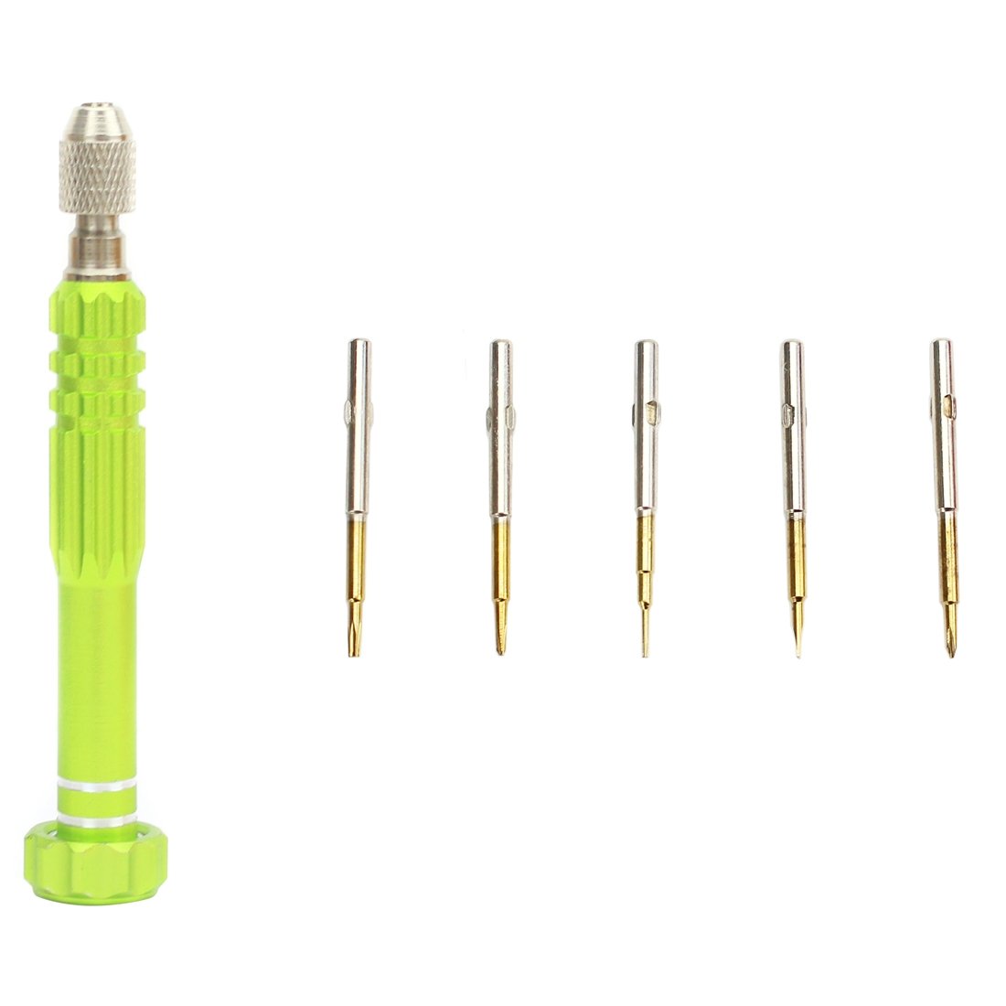 TKTKRepair Tools JF-6688 5 in 1 Metal Multi-purpose Pen Style Screwdriver Set for Phone Repair(Green) (Color : Green)
