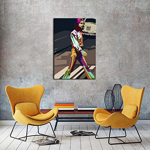 Peintures sur Toile 50x70cm sans Cadre The Beatles Poster et Wall Art Family Bedroom Decor - Les Beatles, Paul McCartney, John Lennon, RIngo Starr, George Harrison Peintures sur Toile 50x70cm sans Cadre The Beatles Poster et Wall Art Family Bedroom Decor – Image 5