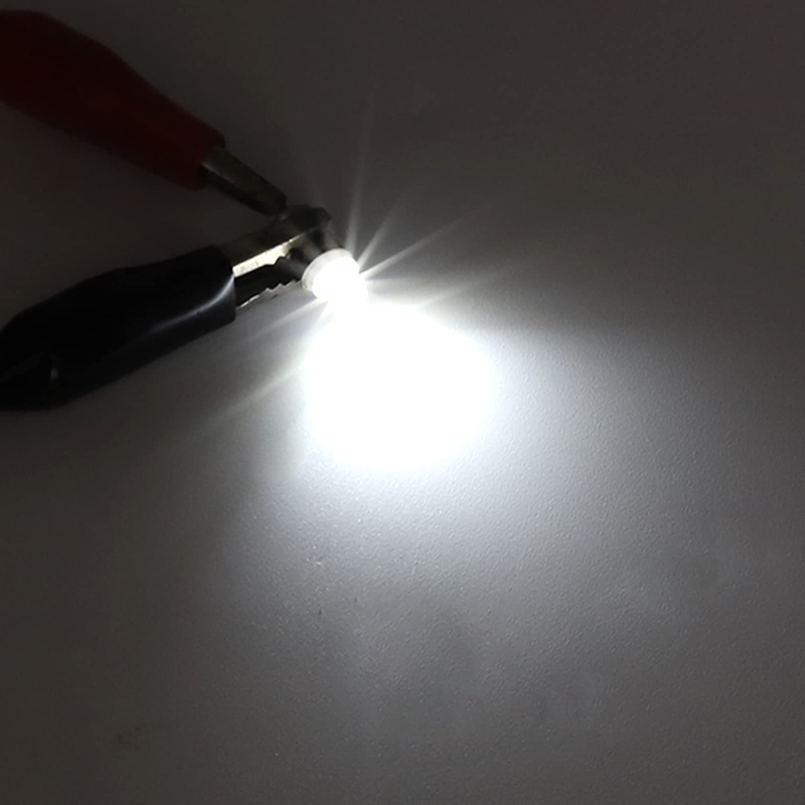 Biqing 10PCS BA7S 12V LED Bombilla Interior Tablero de Luz Indicadora F3 1 LED 12V DC 50LM Blanco Auto Instrumento Panel Luz de la Lámpara Lámpara Tablero de Instrumentos Bombilla
