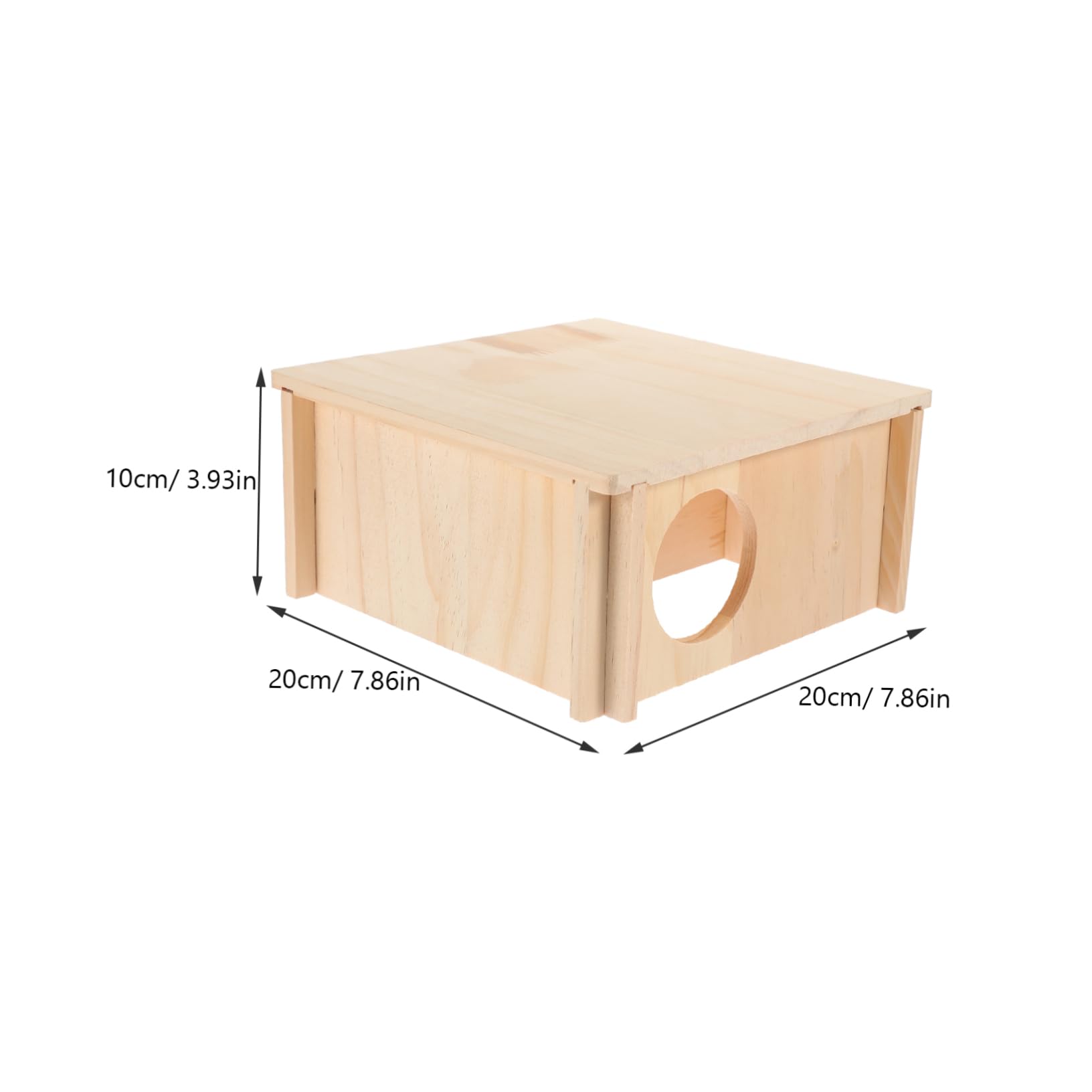 VICASKY Hamster Hideout Multi Chamber Small Animal Shelter Cozy Guinea Pig Habitat Natural Wood Pet House for Hamsters Safe and Comfortable Plaything for Dwarf Hamsters