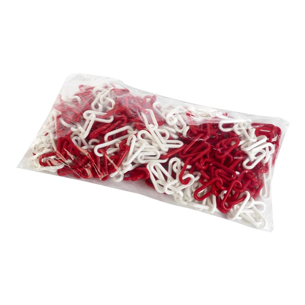 Cadena plástica roja y blanca – Ø 6 x 25 m en bolsa – Señal – 1165083