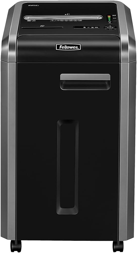 Fellowes Powershred 225Ci 22-Sheet 100% Jam-Proof Crosscut Paper Shredder Commercial Grade for Office