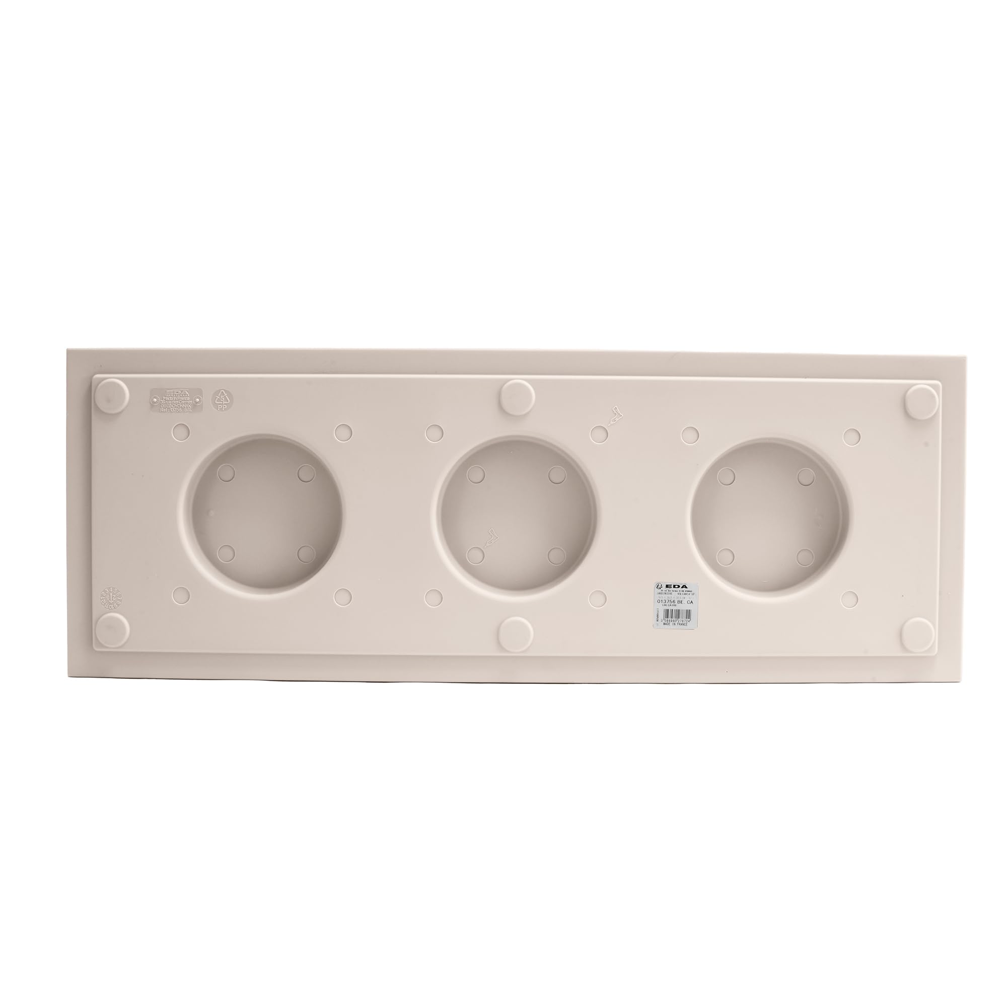 EDA Volcania'Up - Jardinera (57 L, decoración de Piedra de imitación, Pared Individual, Zona de retención de Agua, 79,5 x 29,5 x 29,5 cm), Color Beige