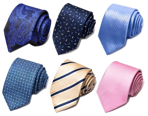 Image of Passabin Tie For Men Necktie Woven Jacquard Neck Ties Set 6 PCS