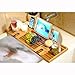 Produktbild Badewannenablage Bambus Badewannenbrücke Badewanneneinsatz,Badetisch for Tablett,Smartphone,Buchrahmen,Weinglashalter,Präsentierbares Geschenk(73X25X2.5CM)