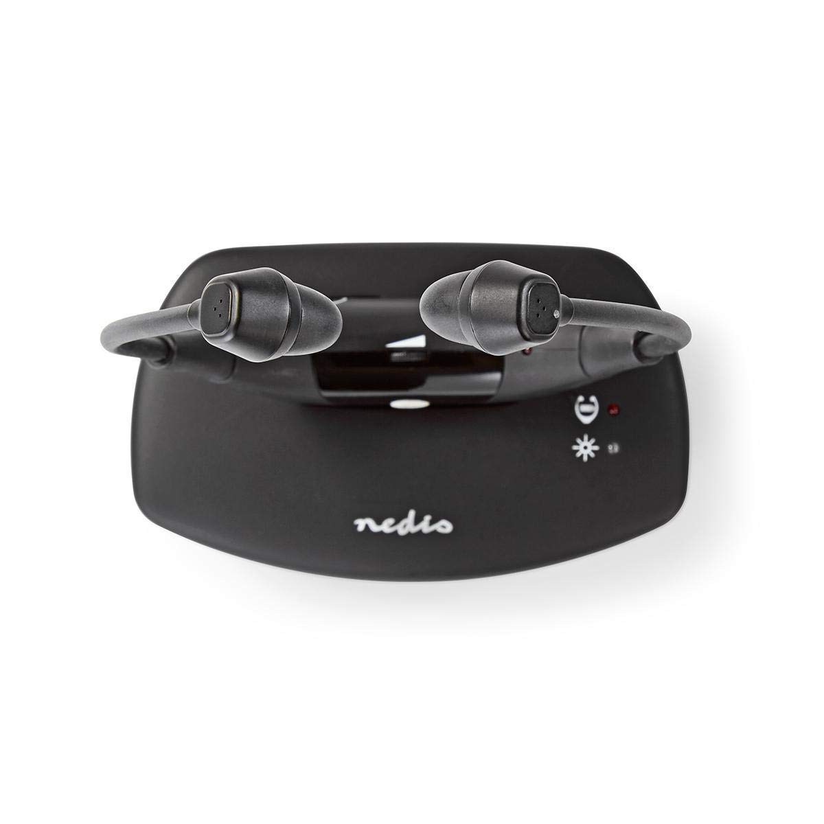 Casque TV sans Fil - RF - Intra-Auriculaire - Durée de Lecture maximale de Batterie: 4.5 Heures - 35 m - Audio numérique - Station de Charge - Contrôle d'équilibre - Noir